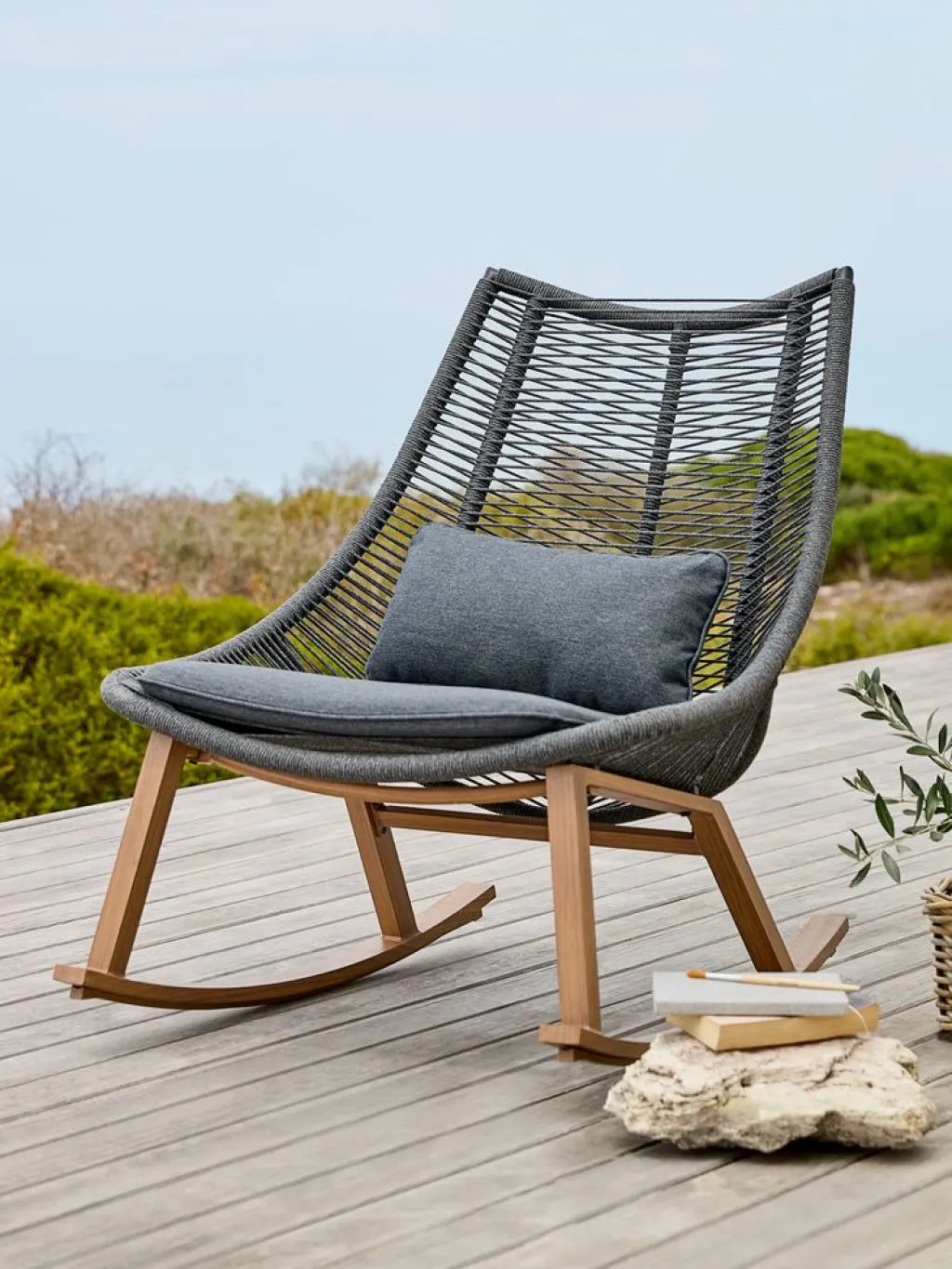 Sillas De Jardín|Muebles De Jardín>JUTLANDIA DANNEMAREMecedora DANNEMARE gris