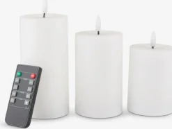 Velas LED>JYSK EIDEVela pilar LED EIDE 3 unidades con mando