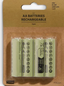 Pilas|Pilas>JYSK EIKPilas recargables EIK AA 4 unidades