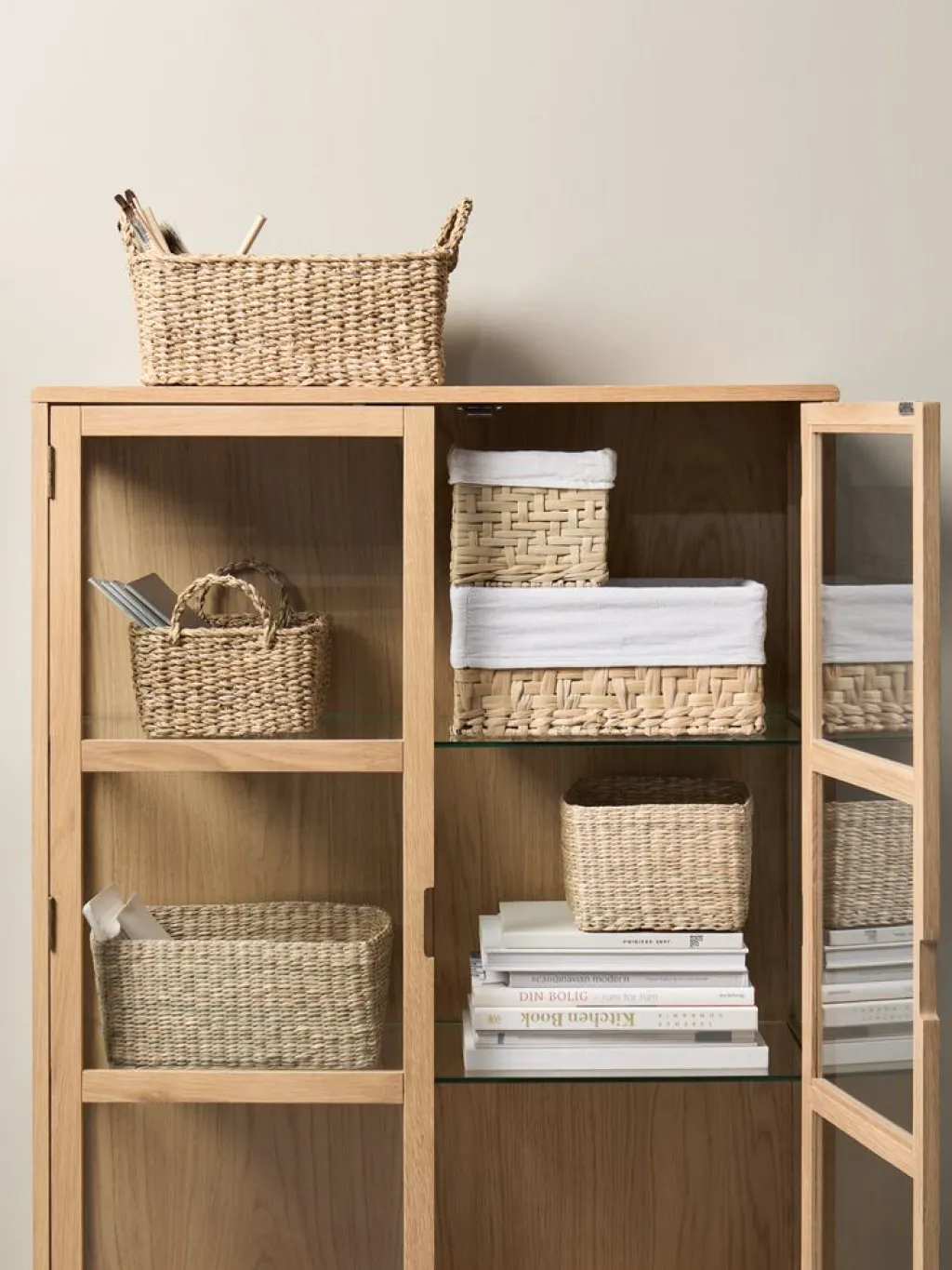 Todas Las Cestas|Cestas Y Cajas>JYSK EJNOCesta EJNO A16xL22xA14cm con tela natural