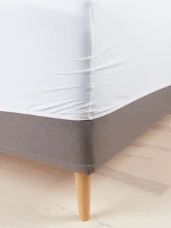 Sábanas Para Colchones|Sábanas Para Toppers>KRONBORG ELSEGOLDSábana bajera ajustable jersey ELSE 90x200x30 Blanco