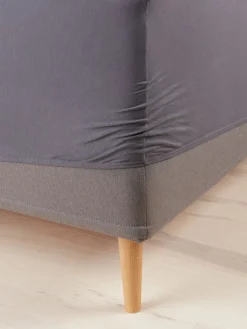 Sábanas Para Colchones|Sábanas Para Toppers>KRONBORG ELSEGOLDSábana bajera ajustable jersey ELSE 90x200x30 antracita Gris antracita