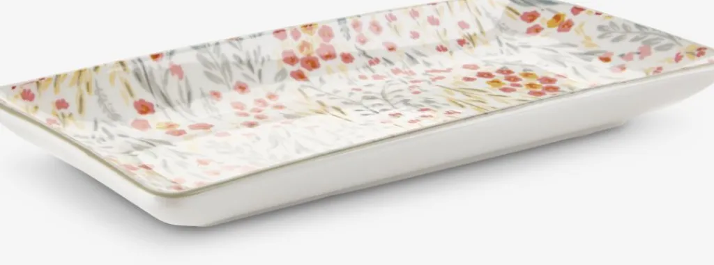 Platos, Boles Y Cubiertos>JYSK EMILFuente de servir EMIL A11xL25cm con flores