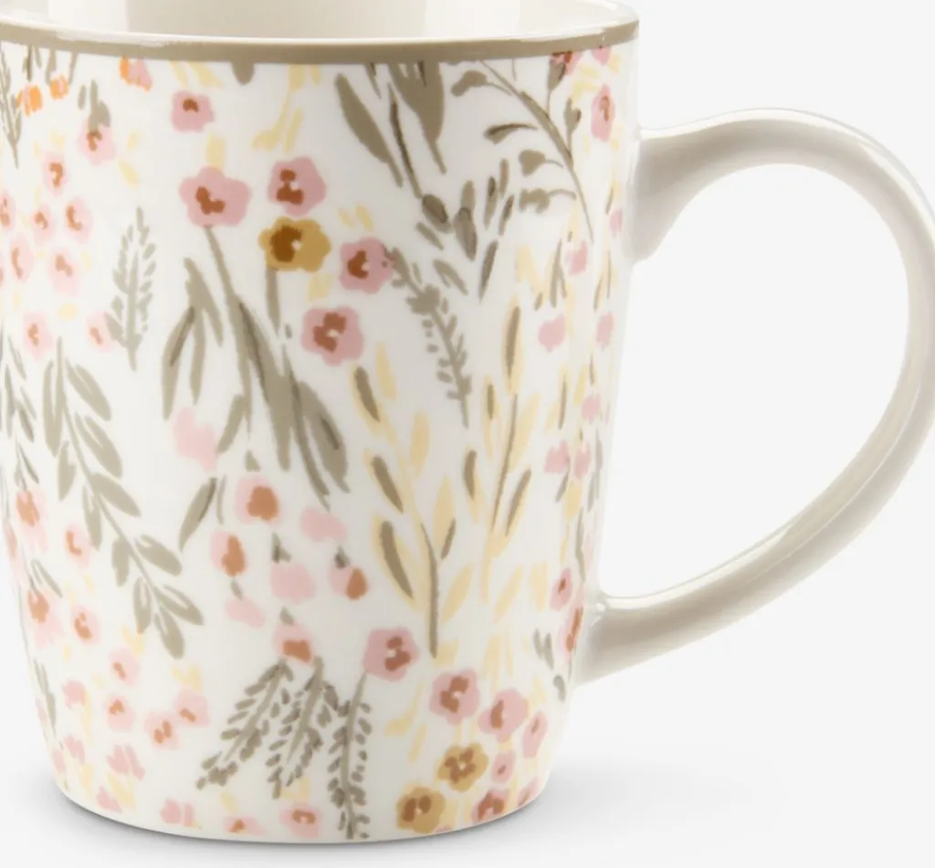 Vasos Y Tazas>JYSK EMILTaza EMIL Ø8xA10cm 35cl con flores
