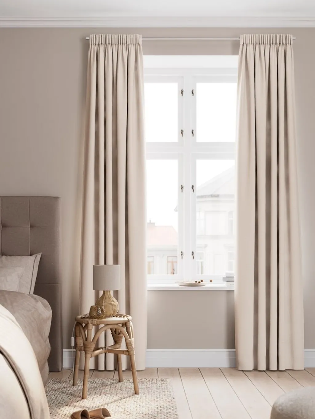 Cortinas Gruesas>JYSK ERKENCortina ERKEN 1x140x245 blanco crudo
