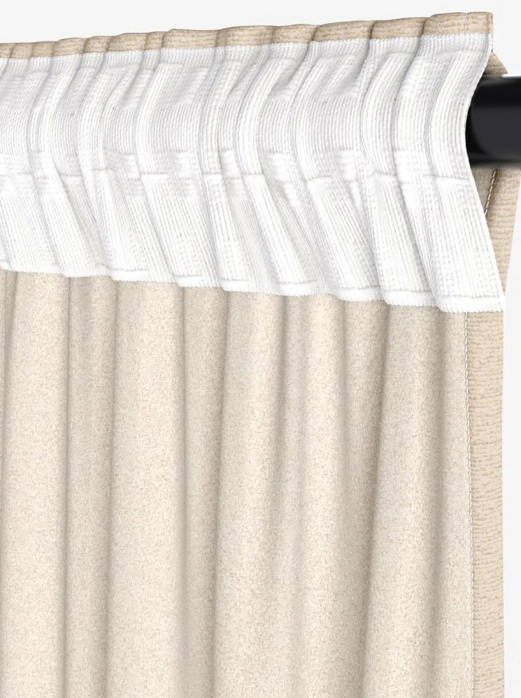 Cortinas Gruesas>JYSK ERKENCortina ERKEN 1x140x245 blanco crudo