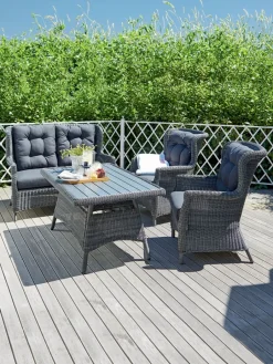 Mesas De Jardín|Muebles De Jardín>JUTLANDIA FALKENBERGMesa de centro de exterior FALKENBERG A81xL124xA64 gris