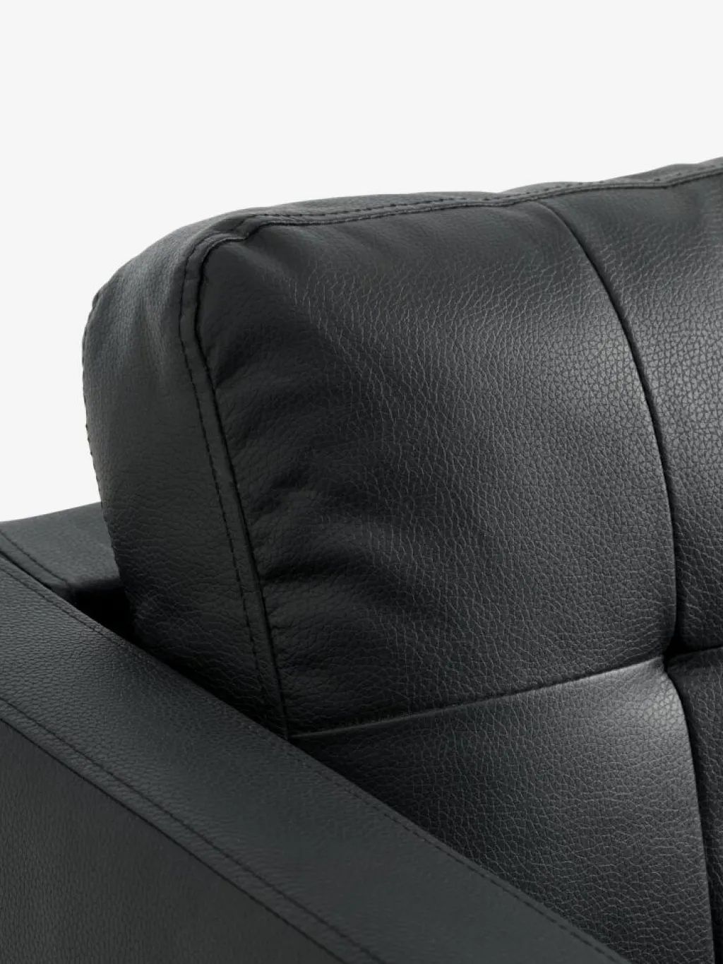 2 Plazas|3 Plazas>JYSK FALSLEVSofá FALSLEV chaise longue polipiel Negro