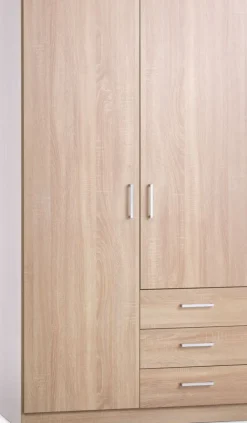 Armarios|Todos Los Armarios>JYSK FANDRUPArmario FANDRUP 97x176 2 puertas 3 cajones color Roble claro