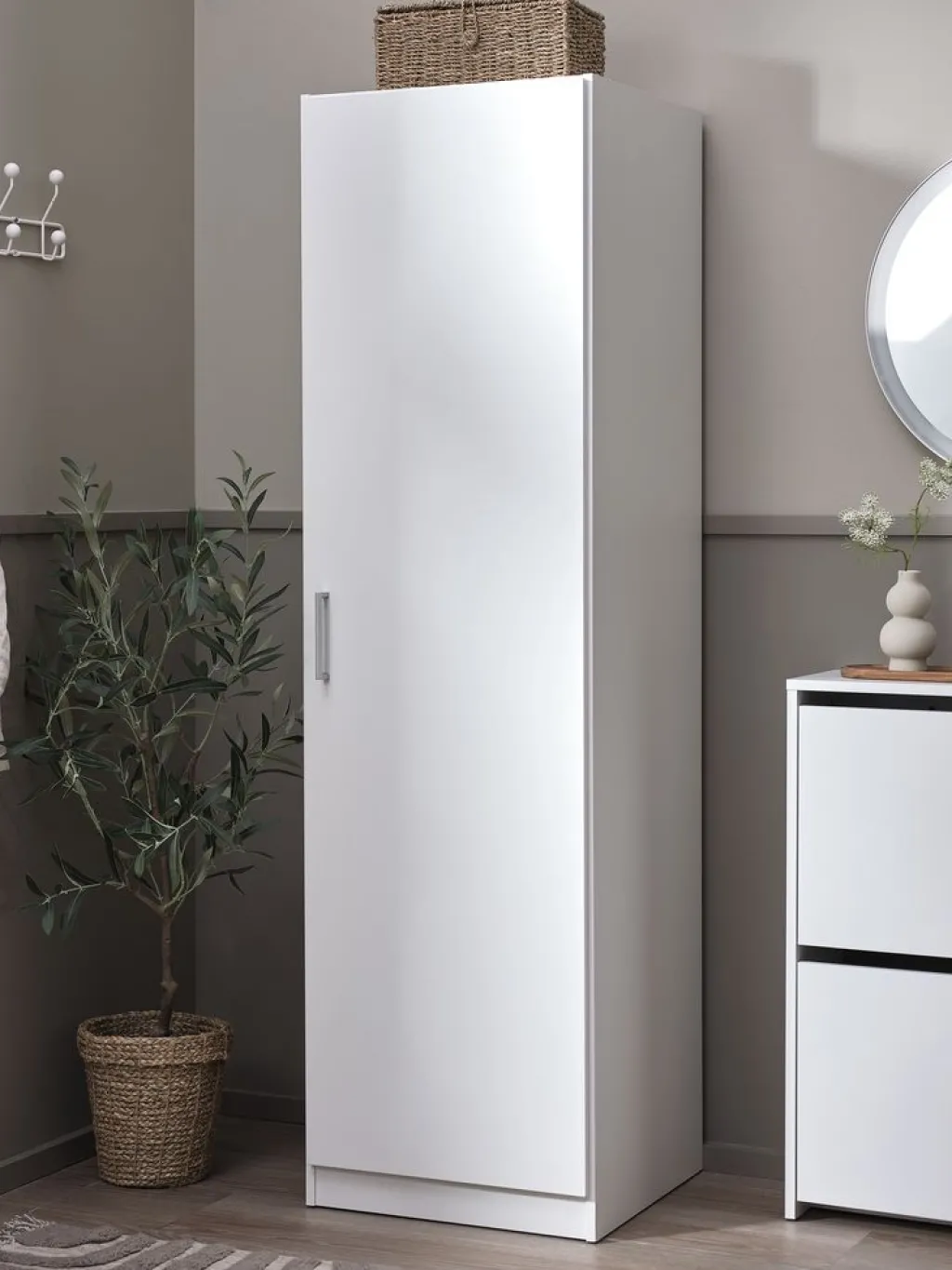 Armarios|Todos Los Armarios>JYSK FANDRUPArmario FANDRUP 50x176 1 puerta Blanco