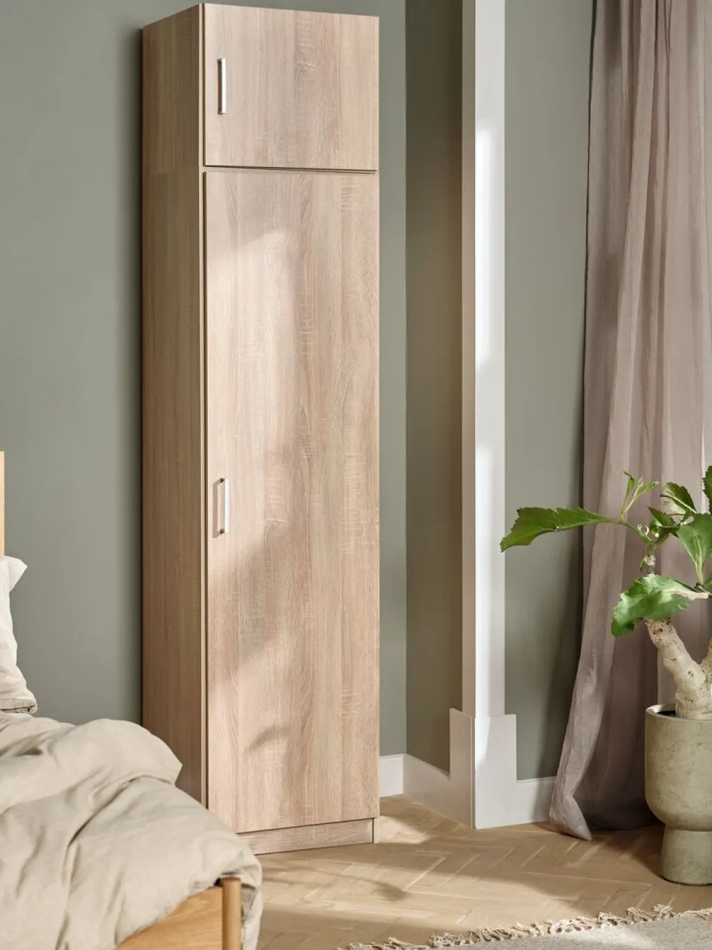 Armarios|Todos Los Armarios>JYSK FANDRUPArmario FANDRUP 50x176 1 puerta color Roble claro