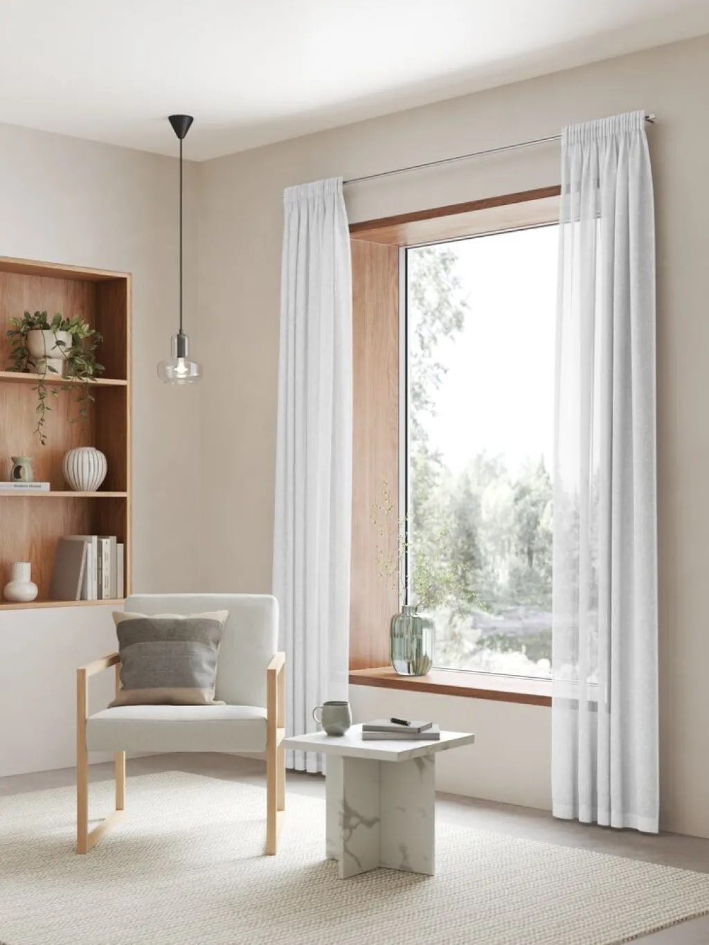 Cortinas Traslúcidas>JYSK FEMUNDENCortina FEMUNDEN 1x140x245 blanco