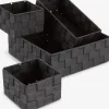 Todas Las Cestas|Cestas Y Cajas>JYSK FOLKEJuego de cestas FOLKE 4 unidades negro