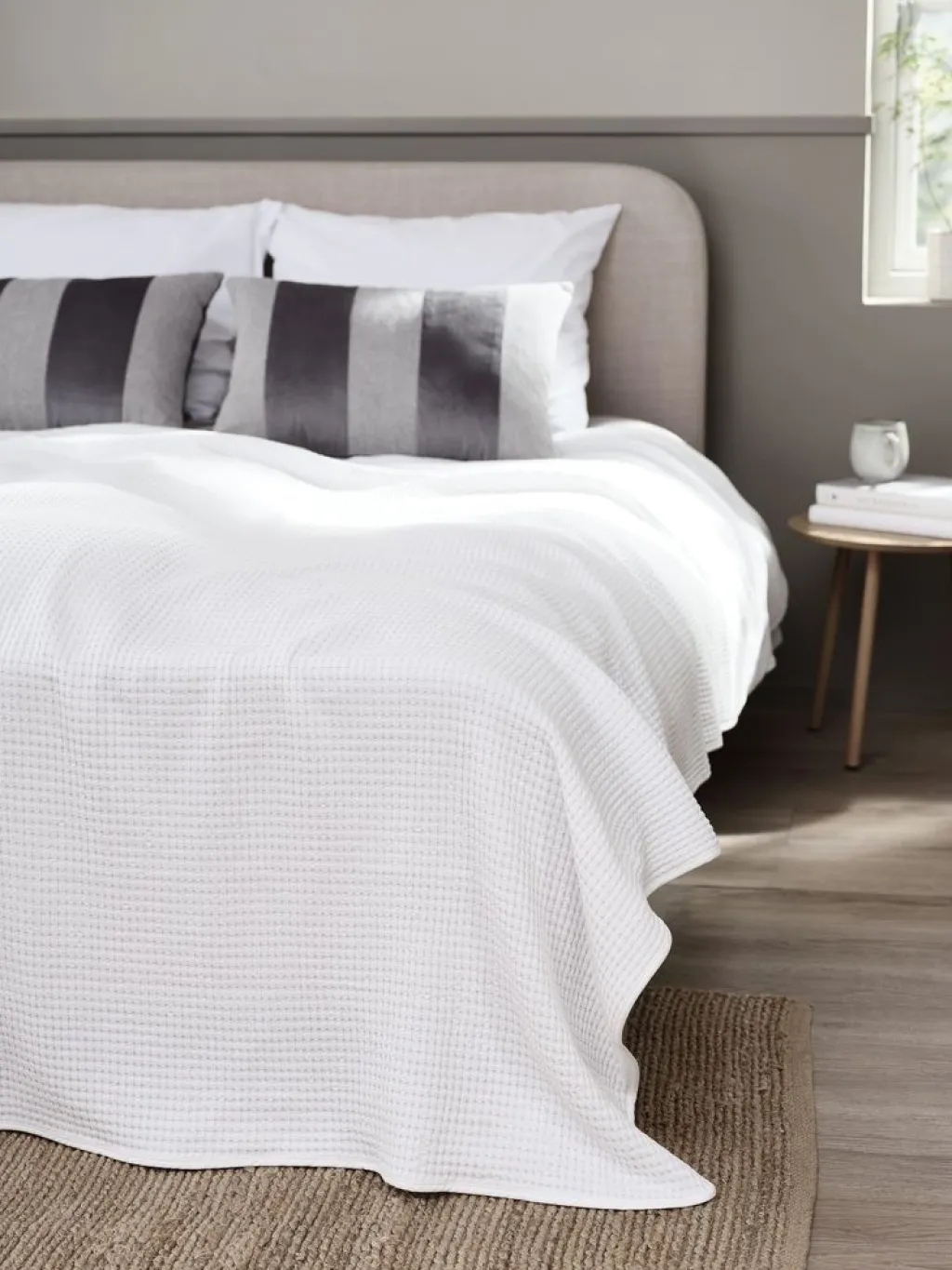 Colchas|Colchas>JYSK FORSYTIAColcha FORSYTIA 160x220 blanco