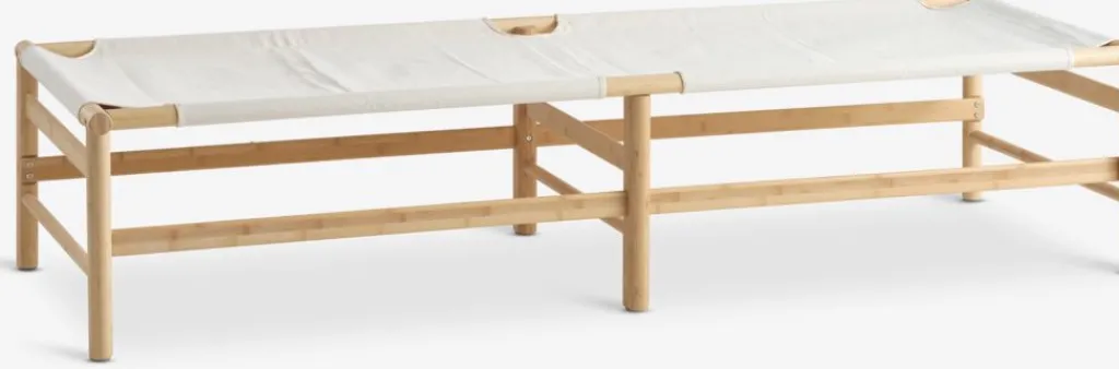 Divanes Cama>JYSK FRYDENDALDiván cama FRYDENDAL 196x72 tela beis/bambú
