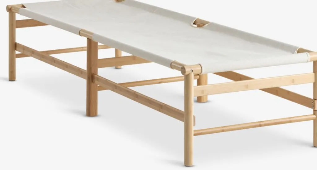 Divanes Cama>JYSK FRYDENDALDiván cama FRYDENDAL 196x72 tela beis/bambú