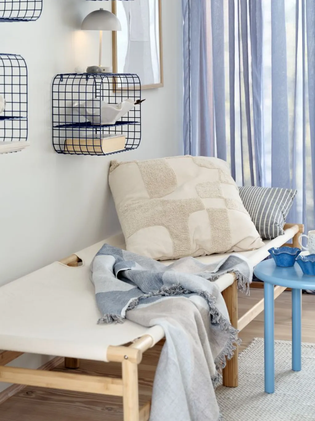 Divanes Cama>JYSK FRYDENDALDiván cama FRYDENDAL 196x72 tela beis/bambú