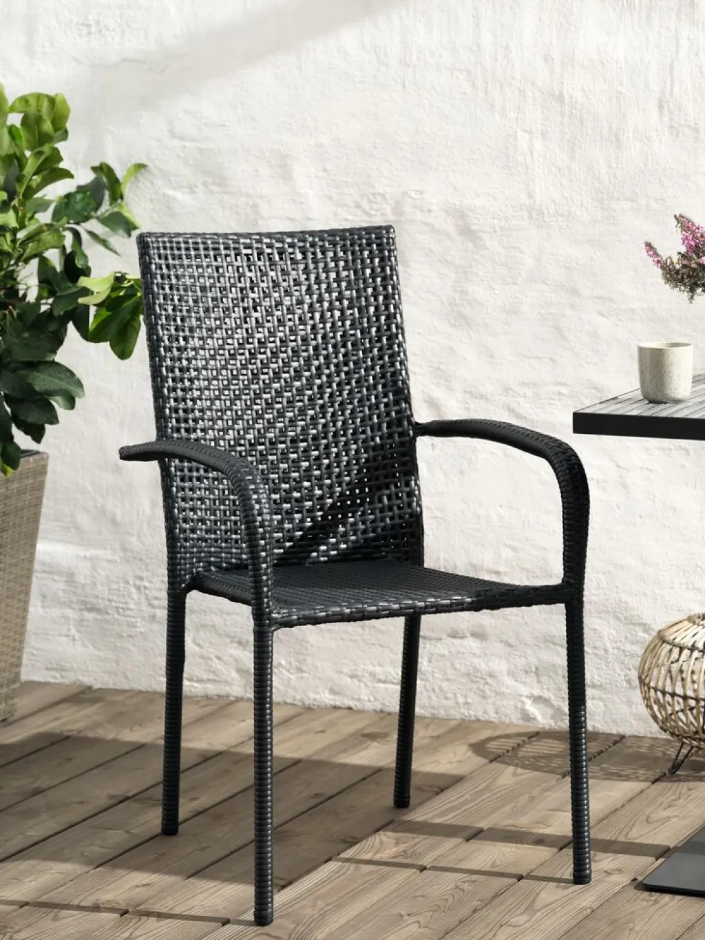 Sillas De Jardín>JYSK FUGLEBJERGSilla apilable FUGLEBJERG negro