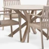 Conjuntos Mesa Y Sillas De Jardín>JYSK FUGLSAND + RADSTEDMesa FUGLSAND Ø120 + 4 sillas RADSTED madera dura