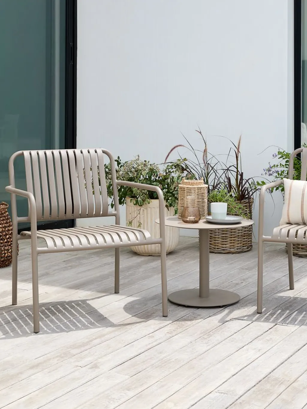 Conjuntos Mesa Y Sillas De Jardín|Muebles De Jardín>JYSK FURUSETConjunto muebles jardín FURUSET 2 plazas arena oscuro