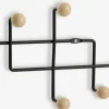Percheros|Percheros>JYSK GAMBYPerchero GAMBY 6 ganchos natural/negro