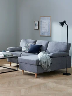 2 Plazas|3 Plazas>JYSK GEDVEDSofá GEDVED chaise longue Gris