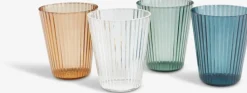 Vasos Y Tazas>JYSK GERLEFVaso de plástico GERLEF Ø9xA10cm 4 unidades variado