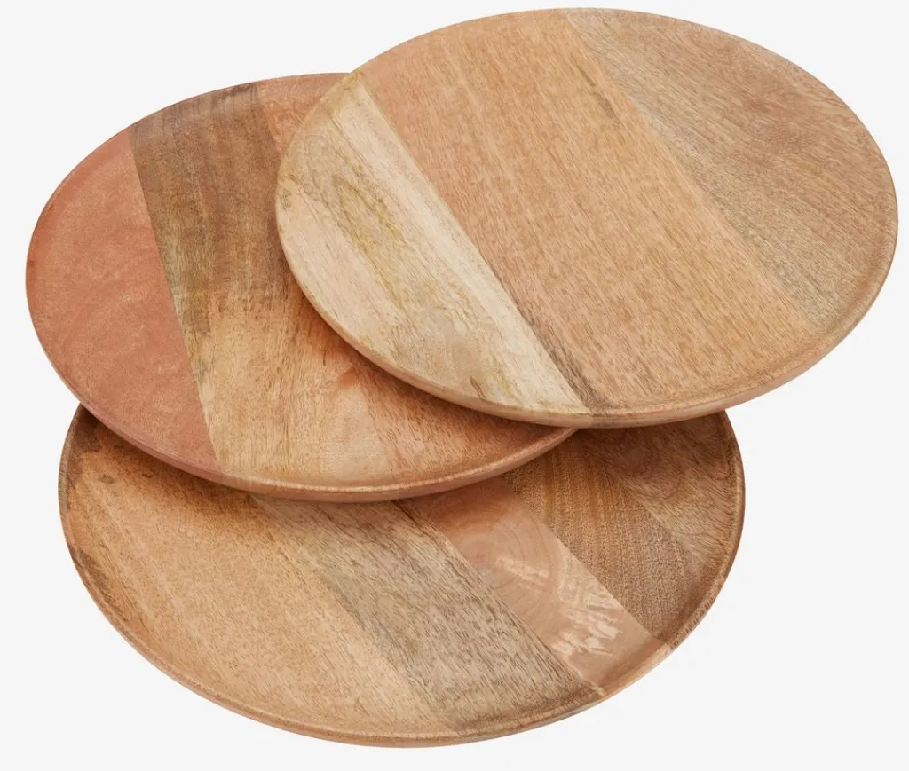 Accesorios Decoracion>JYSK GERNERBandeja decorativa GERNER Ø30cm madera