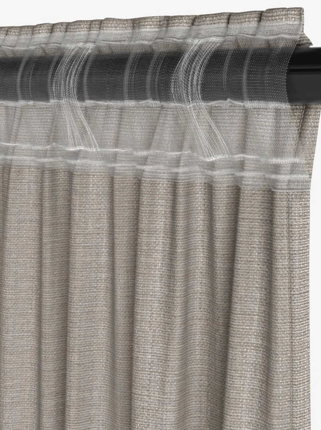 Cortinas Gruesas>JYSK GODDOCortina GODDO 1x135x245 arena oscuro