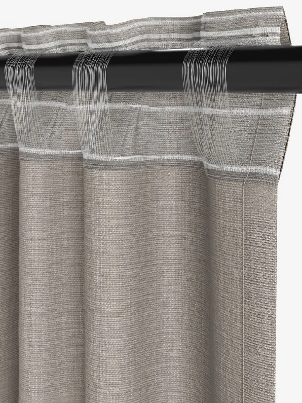 Cortinas Gruesas>JYSK GODDOCortina GODDO 1x135x245 arena oscuro