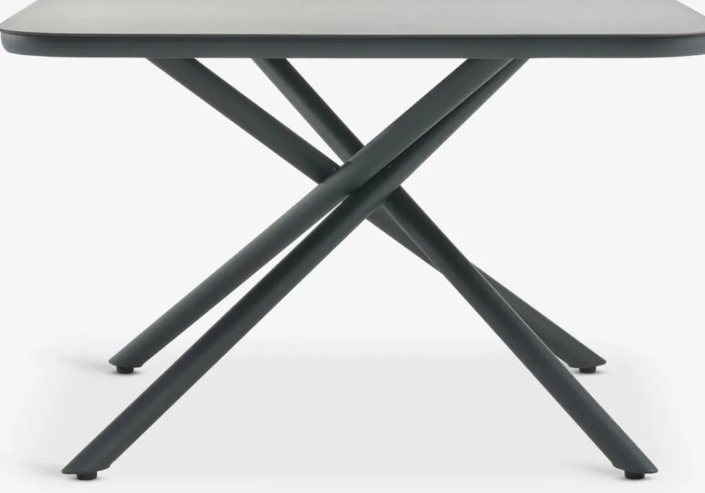 Conjuntos Mesa Y Sillas De Jardín>JYSK GOTHENBURG + HEMSEDALMesa GOTHENBURG L120 gris + 4 sillas HEMSEDAL negro