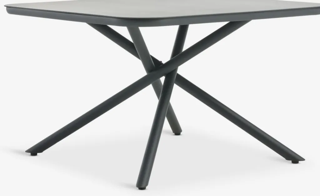 Conjuntos Mesa Y Sillas De Jardín>JYSK GOTHENBURG + TRILLEVALLENMesa GOTHENBURG L120 gris + 4 sillas TRILLEVALLEN negro