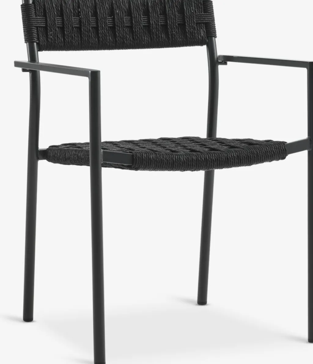 Conjuntos Mesa Y Sillas De Jardín>JYSK GOTHENBURG + TRILLEVALLENMesa GOTHENBURG L120 gris + 4 sillas TRILLEVALLEN negro