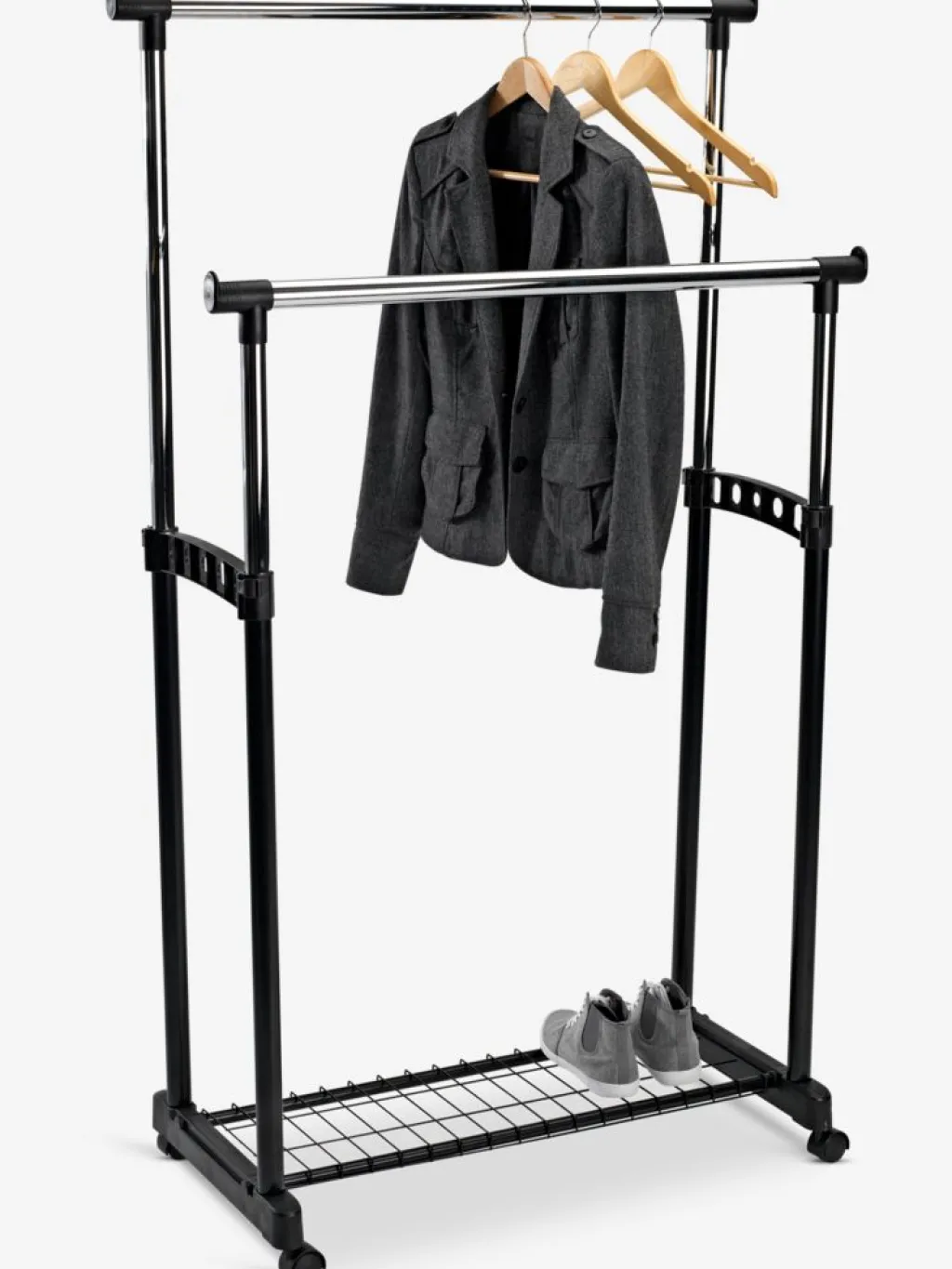 Burros Para Ropa|Burros Para Ropa>JYSK GUDMEBurro para ropa GUDME doble negro/cromo