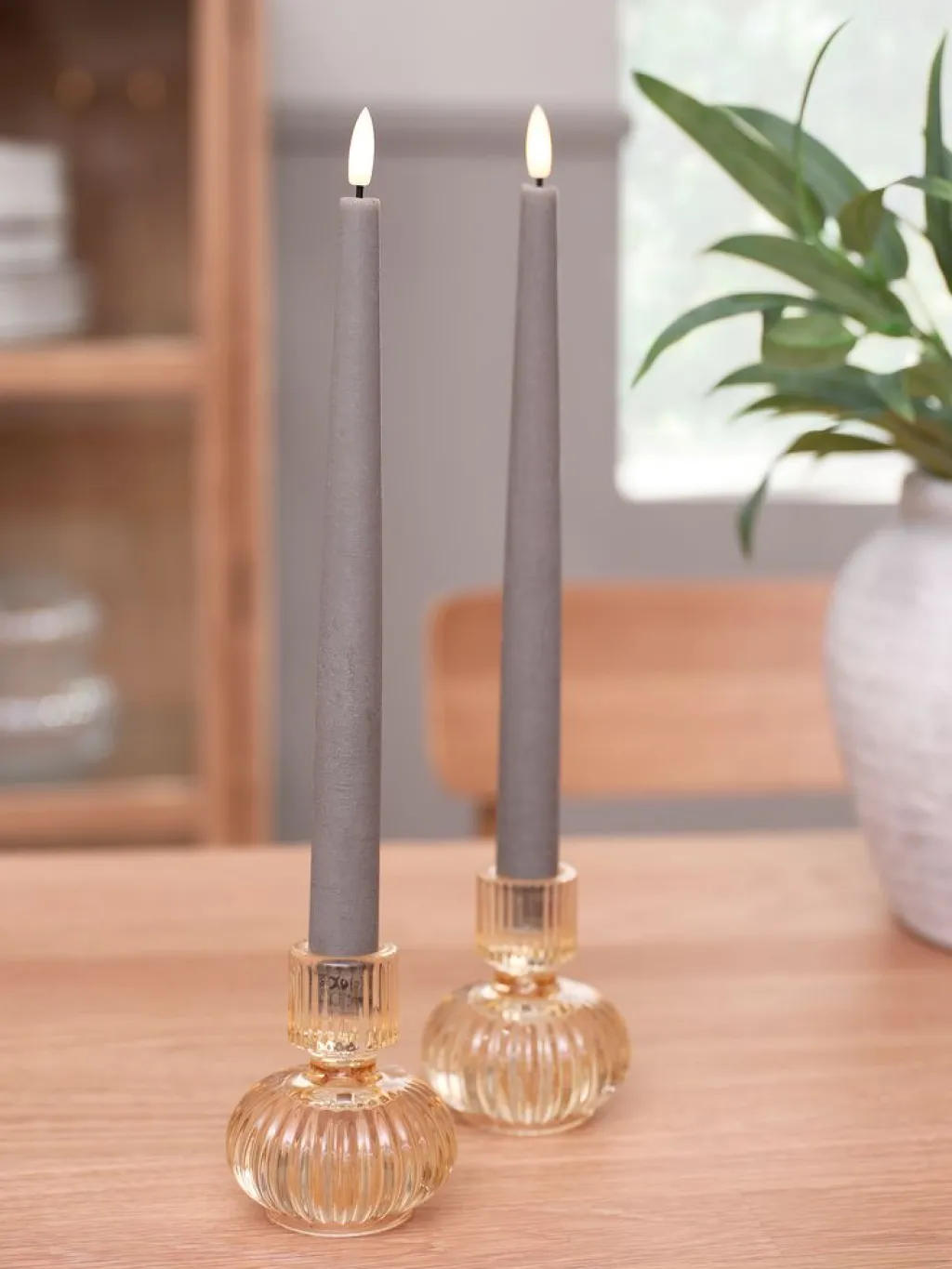 Velas LED>JYSK GUDMUNDCandela LED GUDMUND A29cm gris 2 unidades Gris oscuro