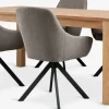 Mesas De Comedor|Conjuntos De Comedor>JYSK HAGE + ROSTRUPMesa HAGE L190 roble natural + 4 sillas ROSTRUP arena/negro
