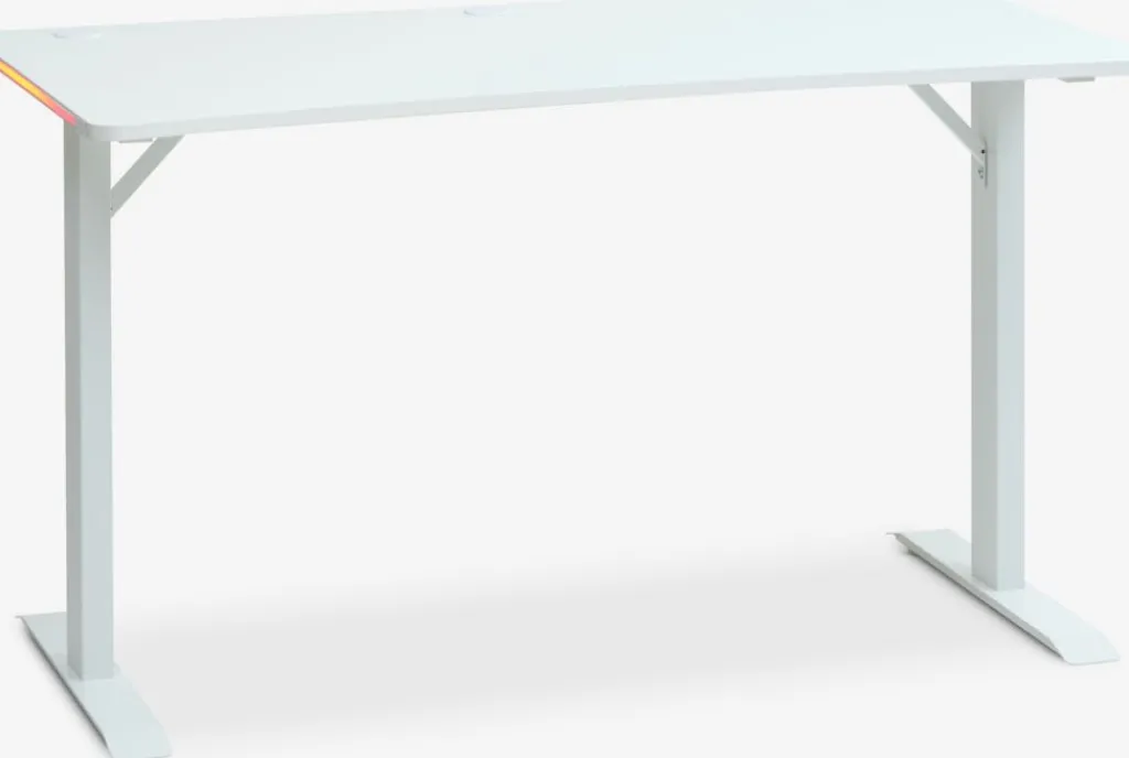 Escritorios|Escritorios Elevables>JYSK HALBJERGEscritorio gaming HALBJERG 62x135 con LED blanco