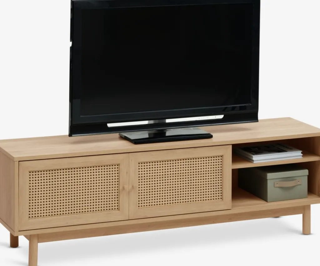 Muebles De TV>JYSK HALMSTADMueble TV HALMSTAD 2 puertas correderas color roble cálido