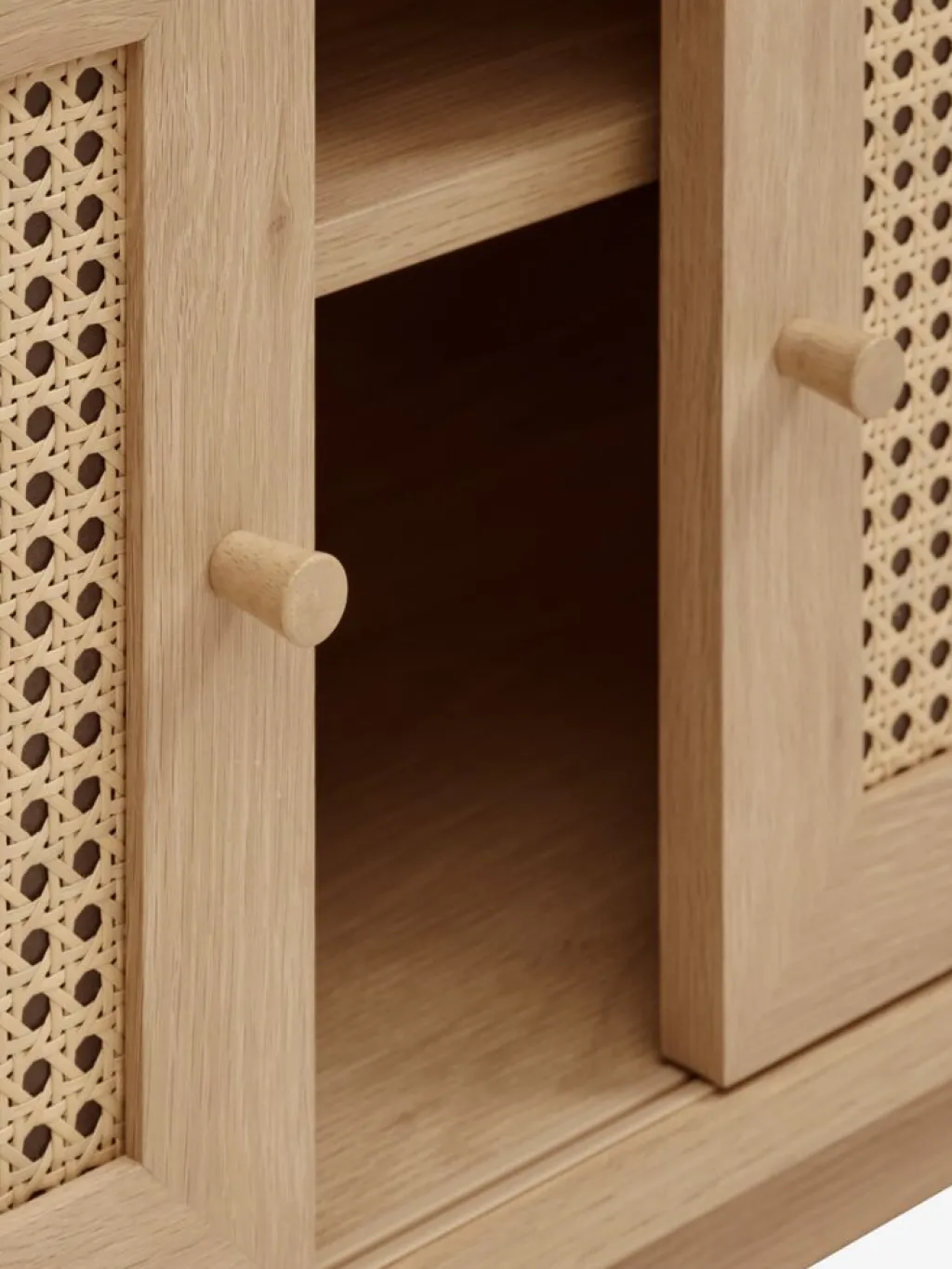 Muebles De TV>JYSK HALMSTADMueble TV HALMSTAD 2 puertas correderas color roble cálido