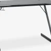 Escritorios|Escritorios Elevables>JYSK HALSTEDEscritorio gaming HALSTED 60x120 portabebidas+soporte negro