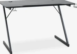 Escritorios|Escritorios Elevables>JYSK HALSTEDEscritorio gaming HALSTED 60x120 portabebidas+soporte negro