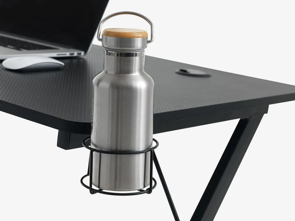 Escritorios|Escritorios Elevables>JYSK HALSTEDEscritorio gaming HALSTED 60x120 portabebidas+soporte negro