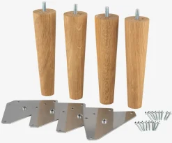 Patas Para Somier>JYSK HAMNELVAPatas de cama Ø5xA19cm HAMNELVA roble 4 unidades