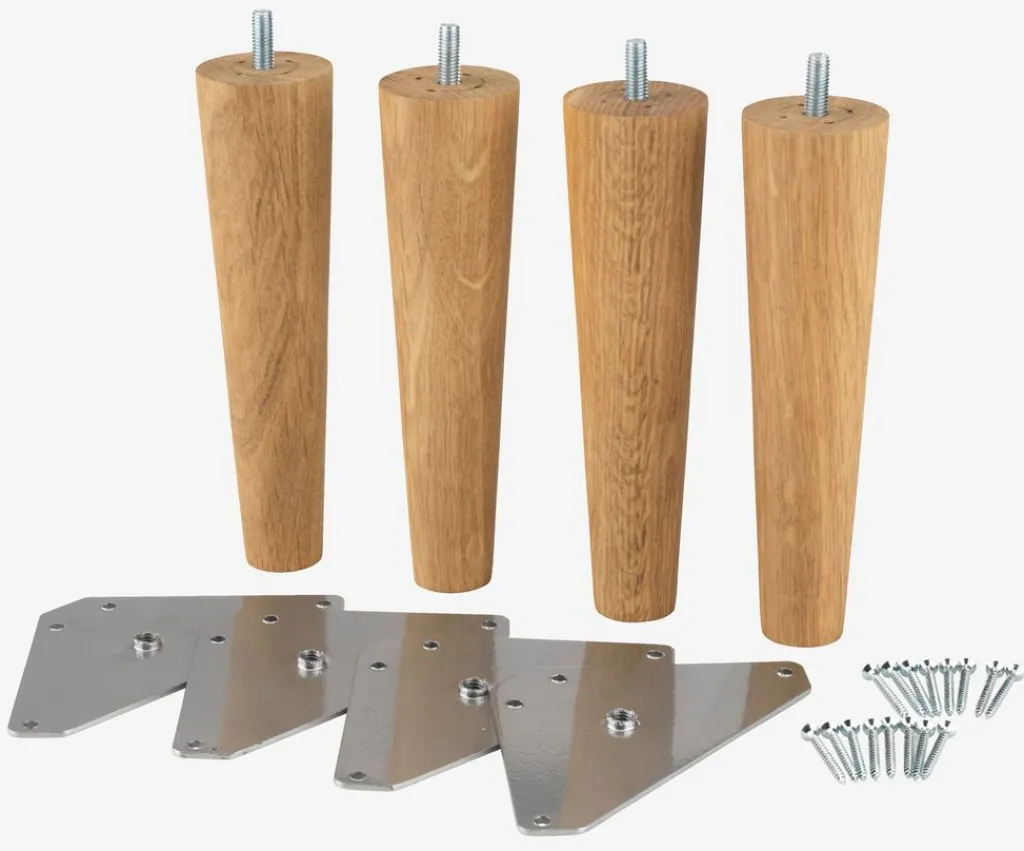 Patas Para Somier>JYSK HAMNELVAPatas de cama Ø5xA19cm HAMNELVA roble 4 unidades