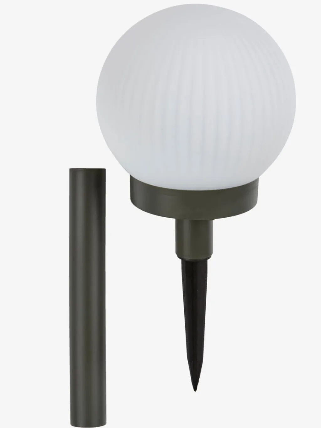 Iluminación Solar>JYSK HAUKUGLELámpara solar HAUKUGLE Ø13xA37cm blanco