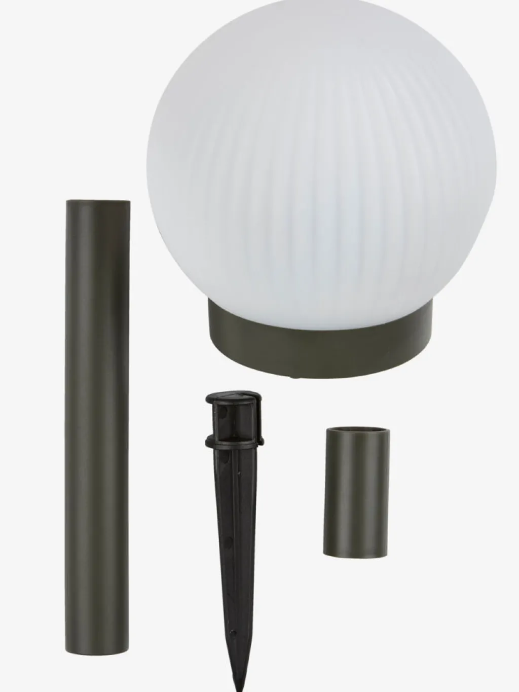 Iluminación Solar>JYSK HAUKUGLELámpara solar HAUKUGLE Ø13xA37cm blanco