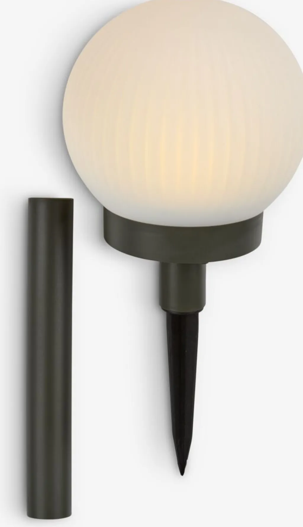 Iluminación Solar>JYSK HAUKUGLELámpara solar HAUKUGLE Ø13xA37cm blanco