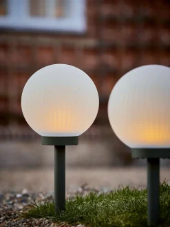 Iluminación Solar>JYSK HAUKUGLELámpara solar HAUKUGLE Ø18xA46cm blanco