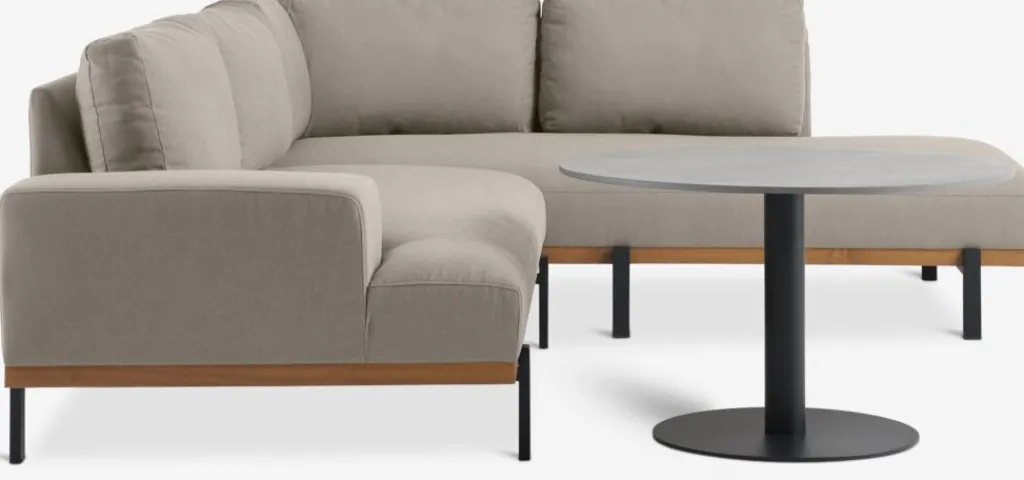 Conjuntos Mesa Y Sillas De Jardín|Muebles De Jardín>JYSK HELAGS + ELLEKILDEConjunto jardín HELAGS negro + ELLEKILDE 5 plazas topo