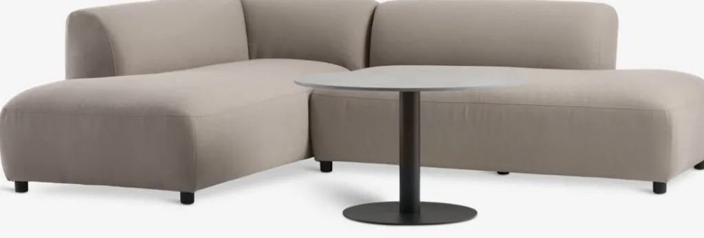 Conjuntos Mesa Y Sillas De Jardín|Muebles De Jardín>JYSK HELAGS + STORHOGNAConjunto jardín HELAGS negro + STORHOGNA 4 plazas topo